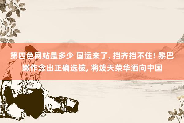 第四色网站是多少 国运来了, 挡齐挡不住! 黎巴嫩作念出正确选拔, 将泼天荣华洒向中国