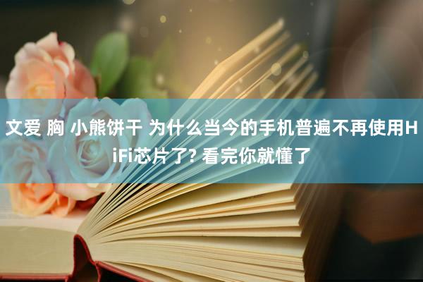 文爱 胸 小熊饼干 为什么当今的手机普遍不再使用HiFi芯片了? 看完你就懂了