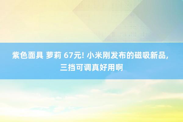 紫色面具 萝莉 67元! 小米刚发布的磁吸新品, 三挡可调真好用啊